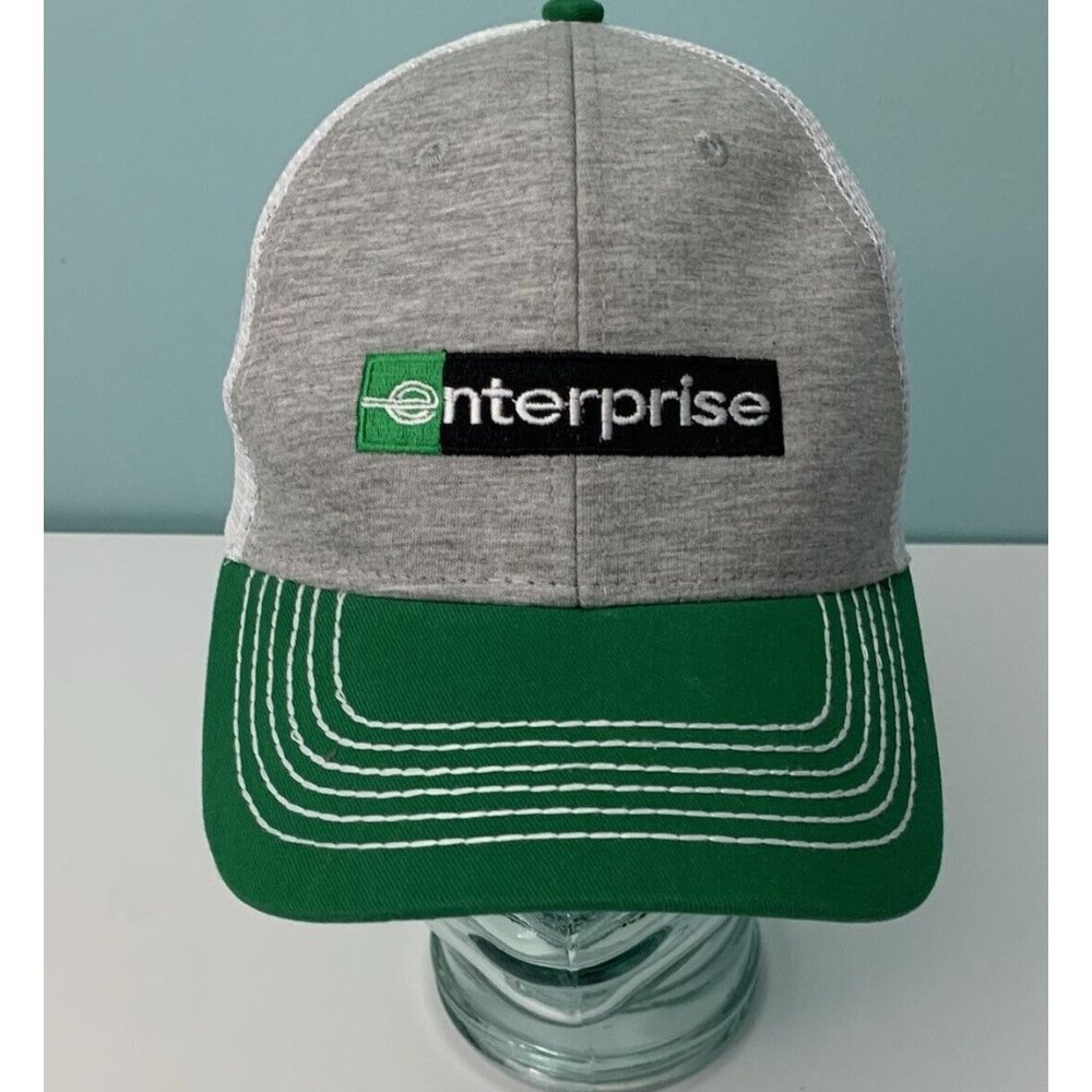 Enterprise Gray Truckers Hat SnapBackOC Sports MVS Series Mens Size M-L Proflex